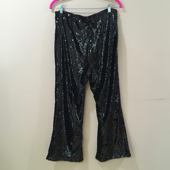 House Of Harlow Straight Leg Pants High Waist Black Size M Womens New - Picture 2 of 4